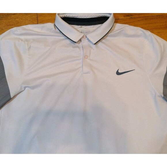 Nike Golf Mens Golf Polo Momentum Fly Swing Flyknit Frame Gray Sz XL Modern Fit - Picture 2 of 9